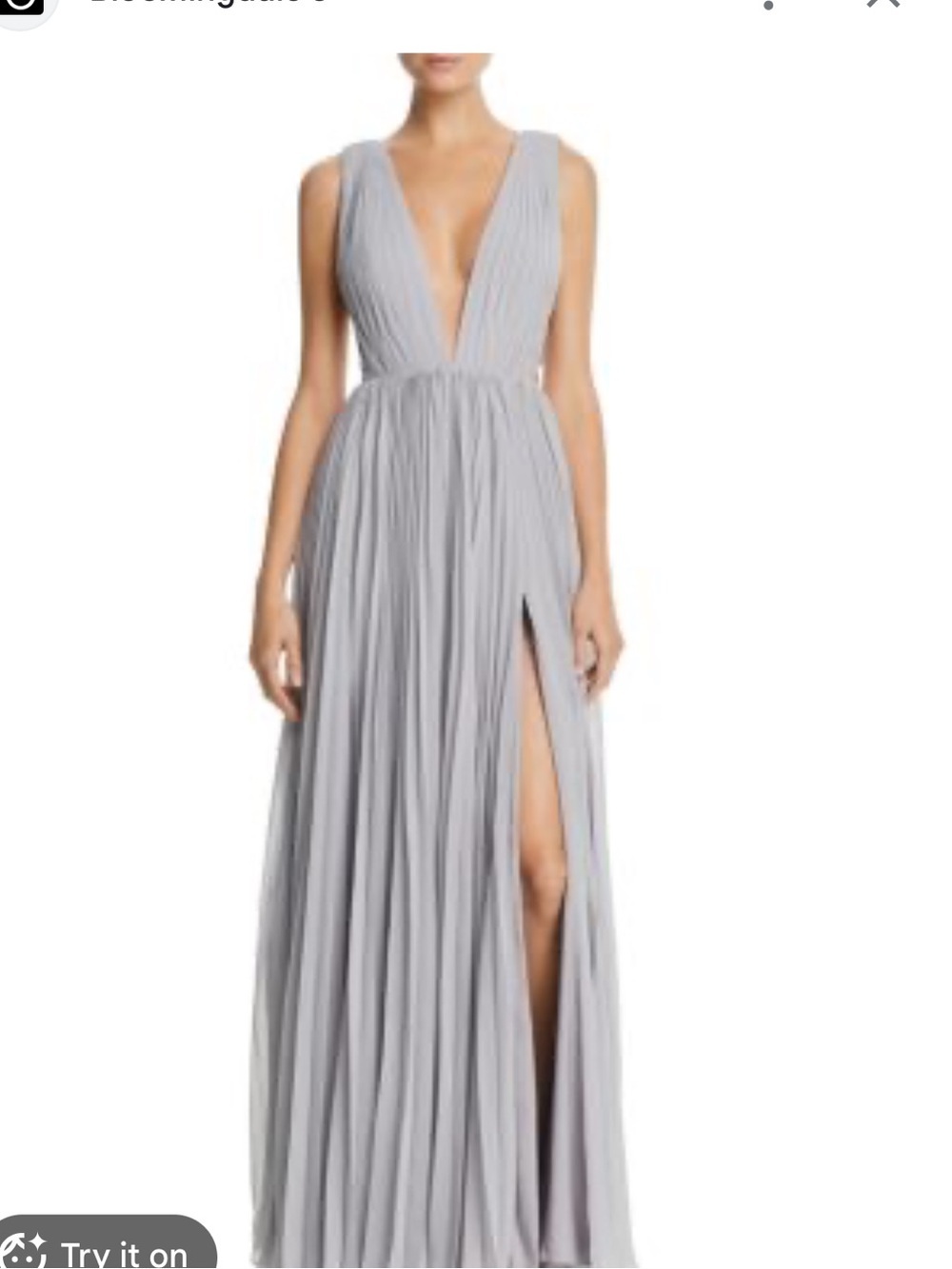 Fame and Partners "Allegra" Pleated Georgette Maxi Dress Free People Collab